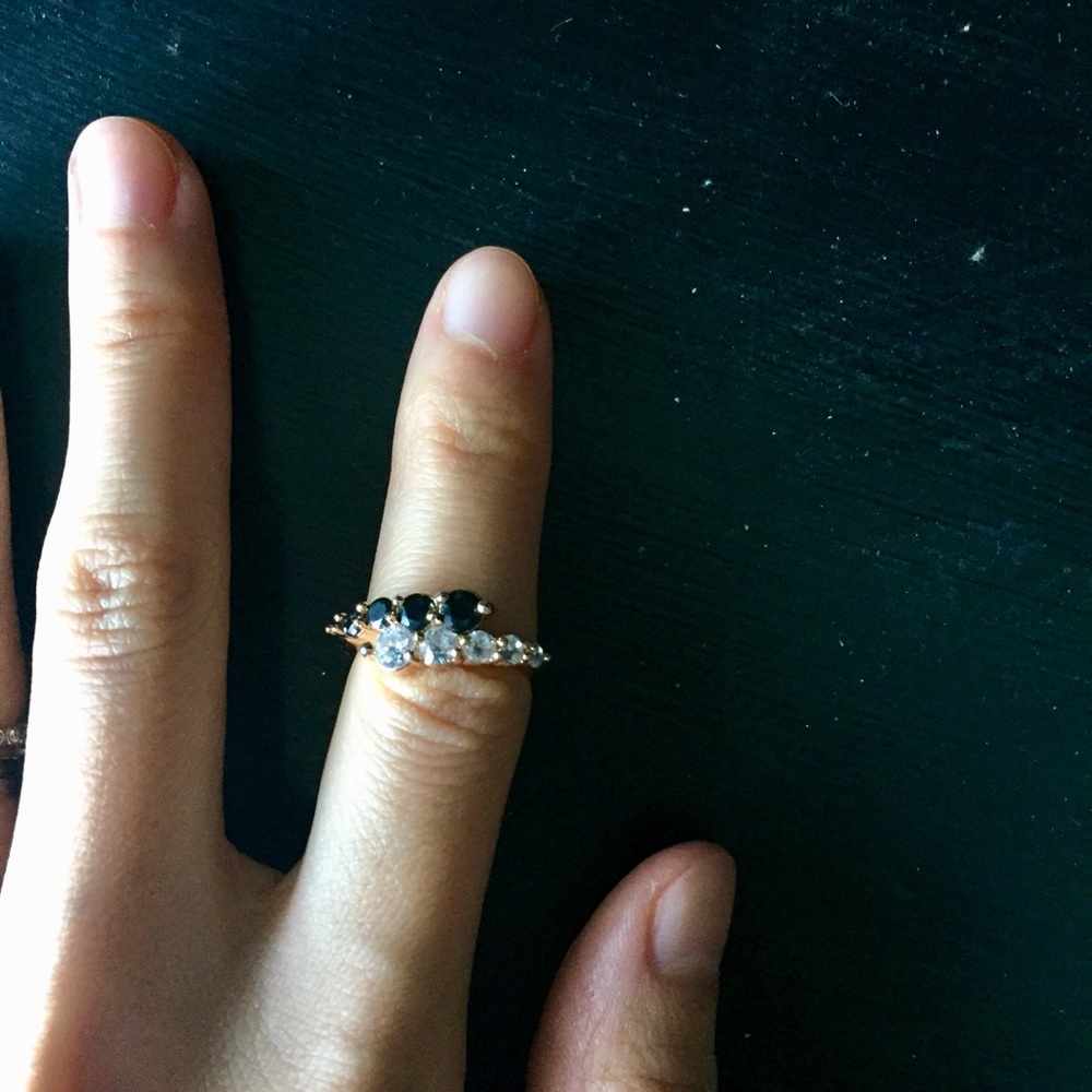 Two Color Stone Diamond Ring Size 5